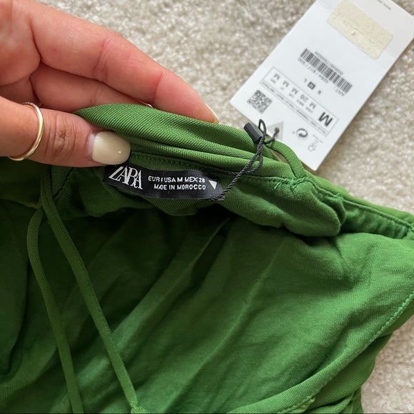 ZARA GREEN MIDI DRESS - Picture 13 of 16